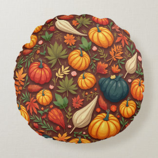Thanksgiving Cushion Pillow Rund Kudde