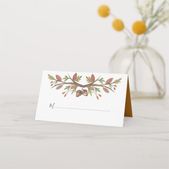 THANKSGIVING CUTE FALL FALL FOLIAGE PLACE CARDS PLACERINGSKORT (Framsida)