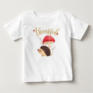 Thanksgiving Cute Kawaii Hedgehog Autumn Thankful T Shirt