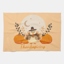 Thanksgiving Cute Orange Turkey Pumpkin