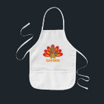 Thanksgiving Cute Turkiet Barnförkläde<br><div class="desc">Söt thanksgiving kalkonapron.</div>