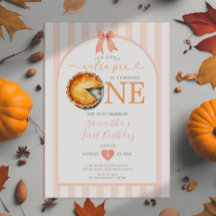 Thanksgiving Cutie Paj Orange Gingham 1:a födelsed