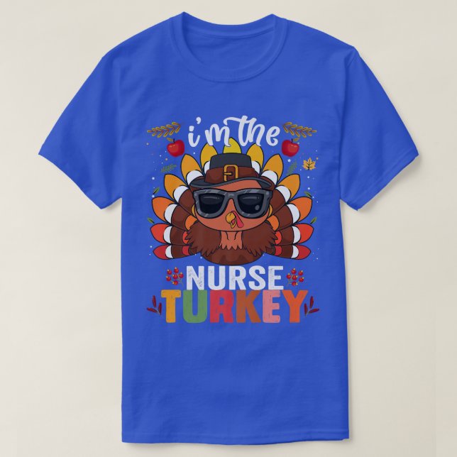 Thanksgiving Da för sjuksköterska i Turkiet Family T Shirt (Design framsida)