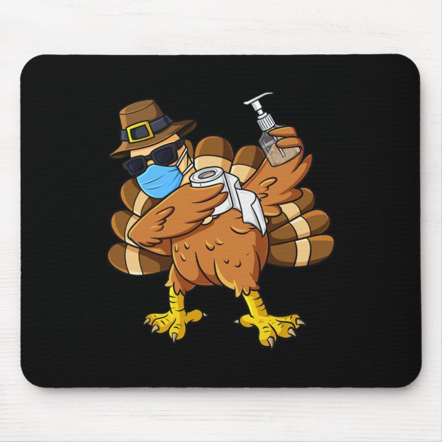 Thanksgiving Dabbing Turkey Pilgrim Boys Kids Musmatta (Framsidan)