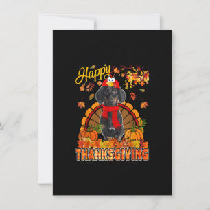 Thanksgiving Dachshund som avlade Turkiet Costume Inbjudningar