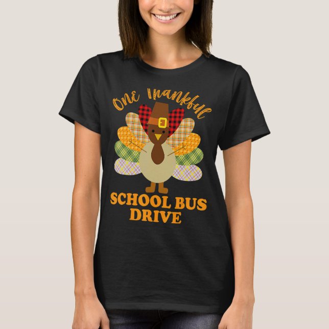 Thanksgiving Dag 1 - Skoldrivrutin för Buss, Cu T Shirt (Framsida)