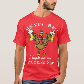 Thanksgiving Dag 5 k Springa Öl Turkiet Trot Lets T Shirt
