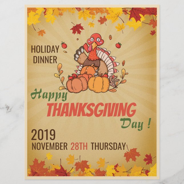 Thanksgiving Dag Flyer (Framsida)