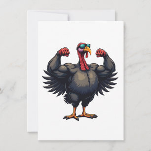 Thanksgiving Dag Gym-workout för Bodybuilding i Tu Inbjudningar