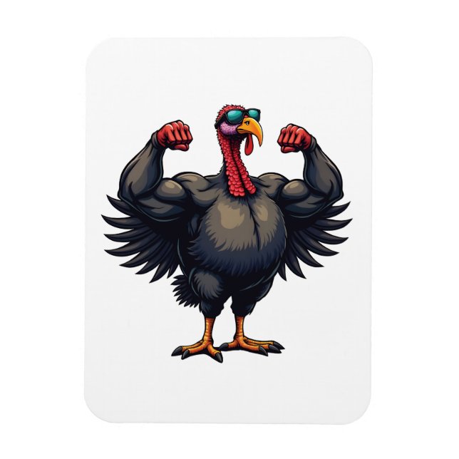 Thanksgiving Dag Gym-workout för Bodybuilding i Tu Magnet (Vertikal)