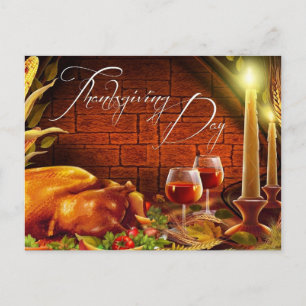 Thanksgiving Dag-middag Vykort