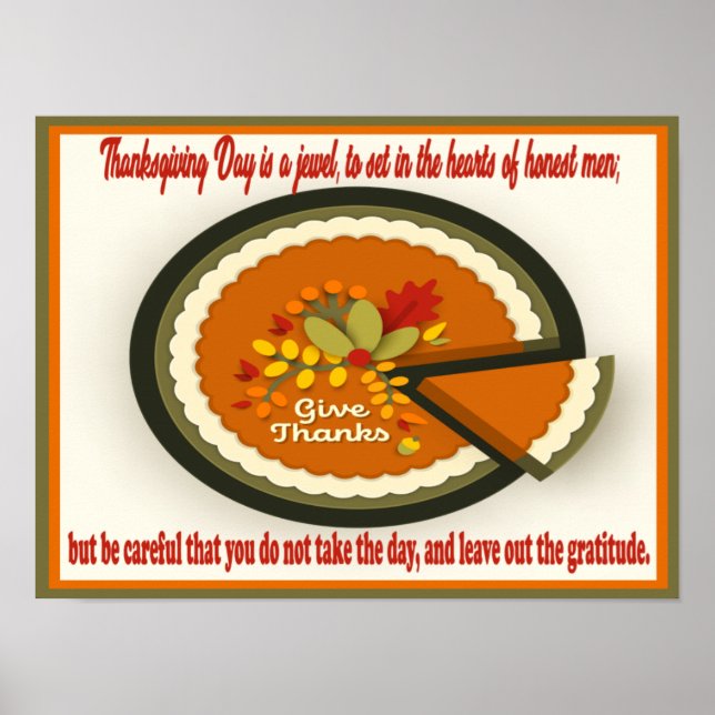 Thanksgiving Dag - tack och uppskattning Poster (Framsidan)