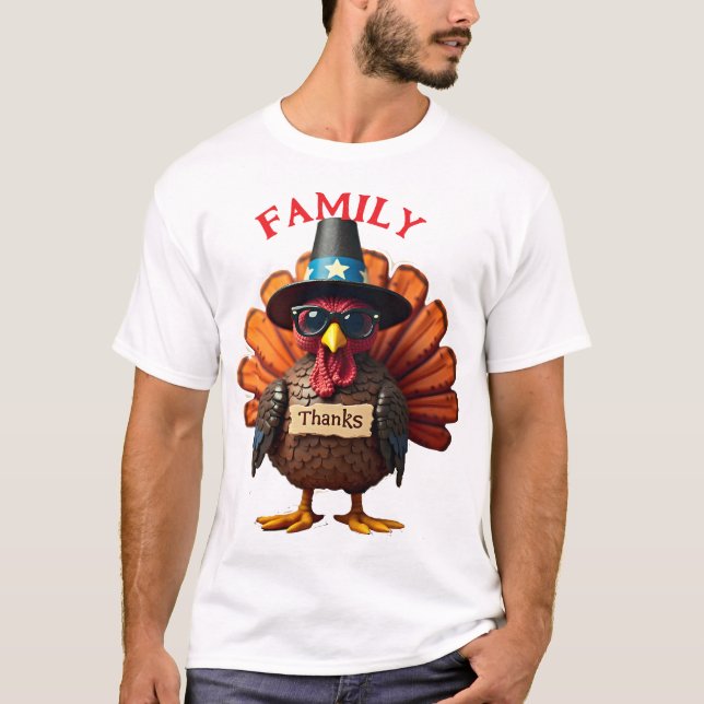 Thanksgiving Dag Turkiet-middag |Thanksgiving T Shirt (Framsida)