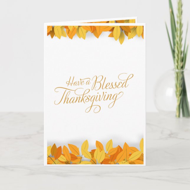 Thanksgiving-dagars hälsningskort kort (Framsida)