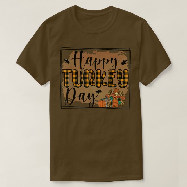 Thanksgiving-dagen i Lycklig i Helgdag T Shirt (Design framsida)