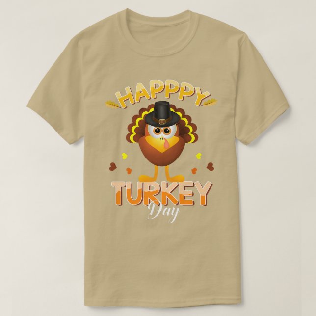 Thanksgiving-dagen i Lycklig i Helgdag T Shirt (Design framsida)