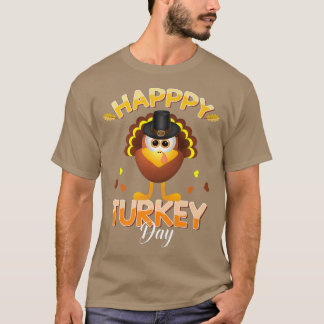 Thanksgiving-dagen i Lycklig i Helgdag T Shirt
