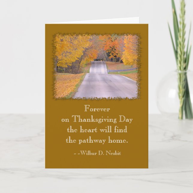 THANKSGIVING DAGS-KORT, VETENSKAPLIG KVOT. HELGKORT (Framsida)
