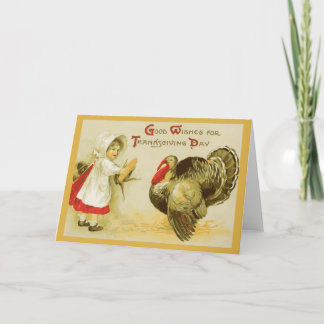 Thanksgiving-dagskort för vintage helgkort