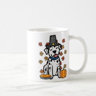 Thanksgiving Dalmatien Cute Fall Hösten Hund Wo Kaffemugg