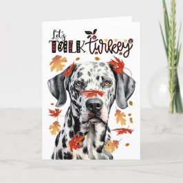 Thanksgiving Dalmatien Hund Lets Tala Turkiet Helgkort