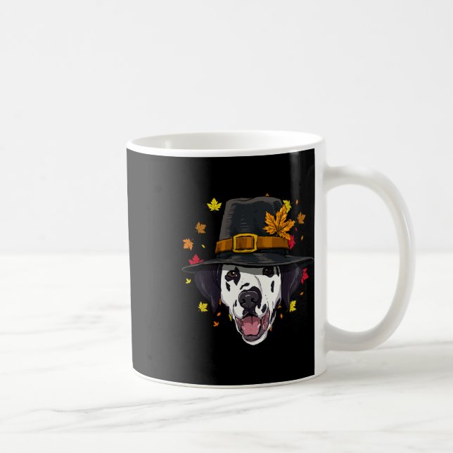 Thanksgiving Dalmatien Pilgrim Turkiet-dagen höste Kaffemugg (Höger)