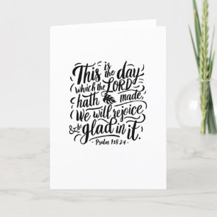 Thanksgiving Day Bible Verse: Psalm 118:24 Tack Kort