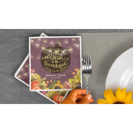 Thanksgiving Day Dinner Party Pumpkin String Light Pappersservett