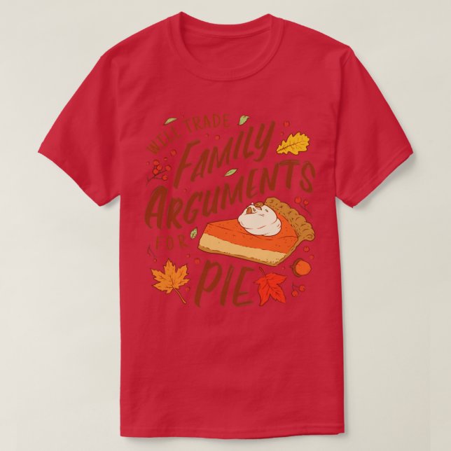Thanksgiving Day Family Dinner Pumpkin Paj Funny Q T Shirt (Design framsida)