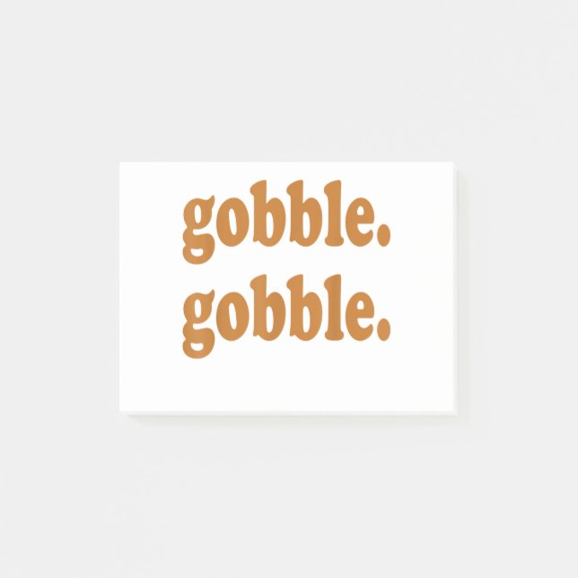 Thanksgiving Day Gobble Gobble Turkey Trot Funny Post-it Block (Framsida)