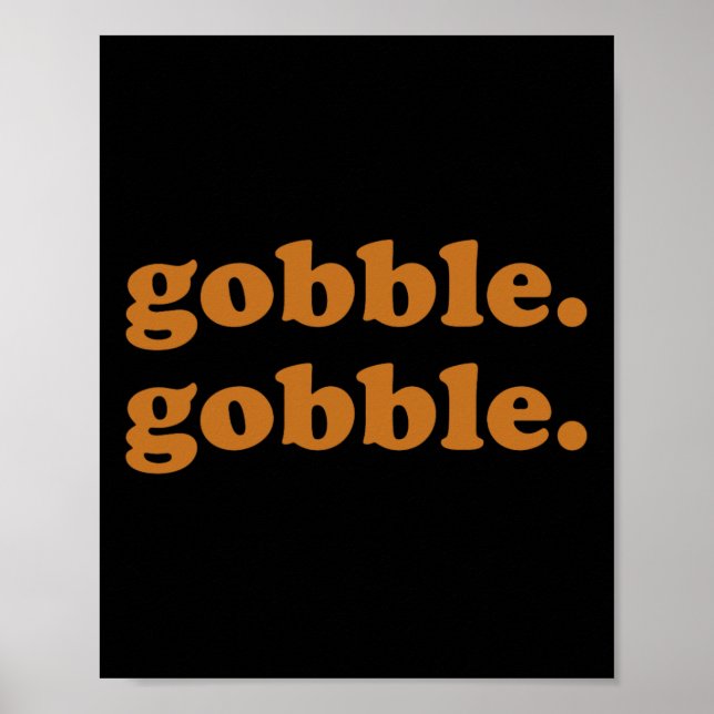 Thanksgiving Day Gobble Gobble Turkey Trot Rolig  Poster (Framsidan)