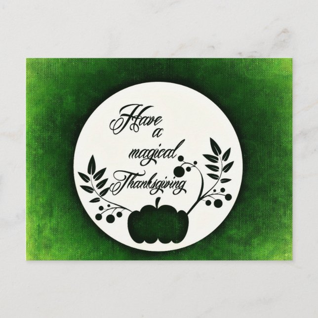 Thanksgiving Day Hälsning Helg Vykort (Framsida)