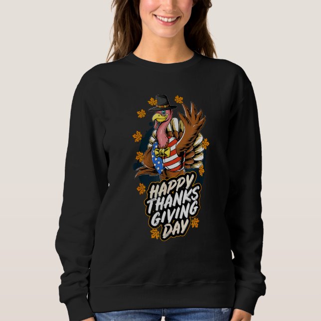Thanksgiving Day Native American Turkey Usa Patrio T Shirt (Framsida)