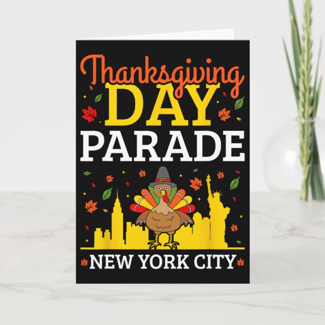 Thanksgiving Day Parad New York City Kort (Framsida)