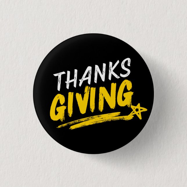 Thanksgiving Day Pin — Classic Patche Knapp (Framsida)