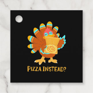 Thanksgiving Day Pizza Gåvor Etiketter