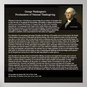 Thanksgiving Day Proklamation Poster