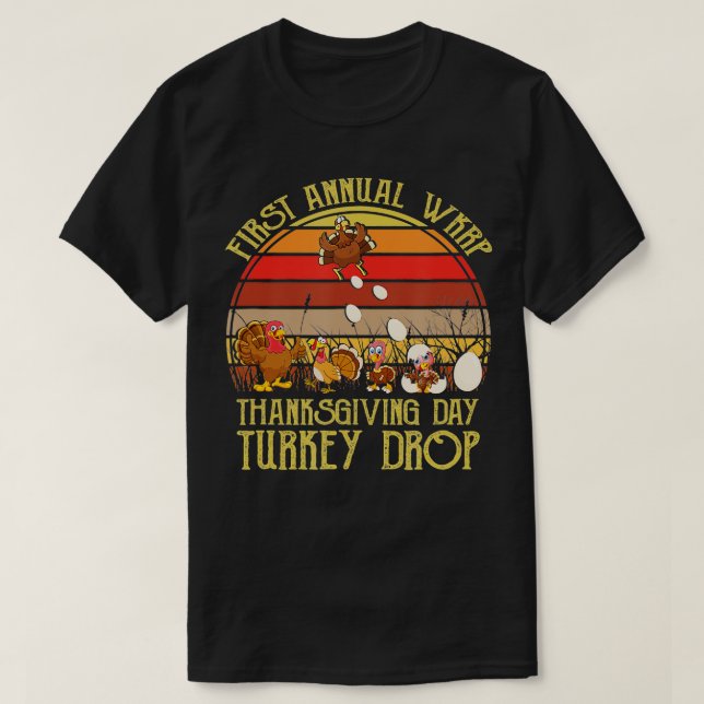 Thanksgiving Day Turkey Drop First annual WKRP T Shirt (Design framsida)