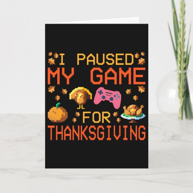 Thanksgiving Day Turkey Eat Pizza Instead Sign Fun Kort (Framsida)