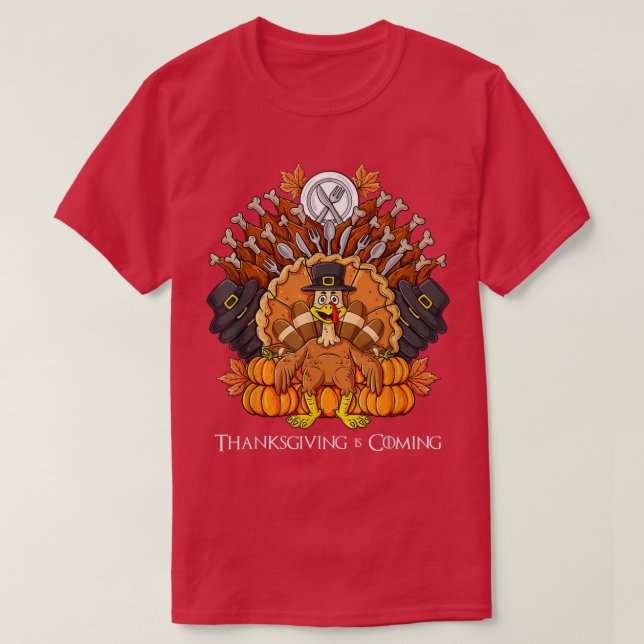 Thanksgiving Day Turkey Throne Funny Boys Girls Ki T Shirt (Design framsida)