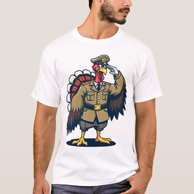 Thanksgiving Day Veteran turkey |Thanksgiving T Shirt (Framsida)