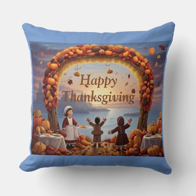 Thanksgiving Dekorativ kudde ankomst (Framsida)