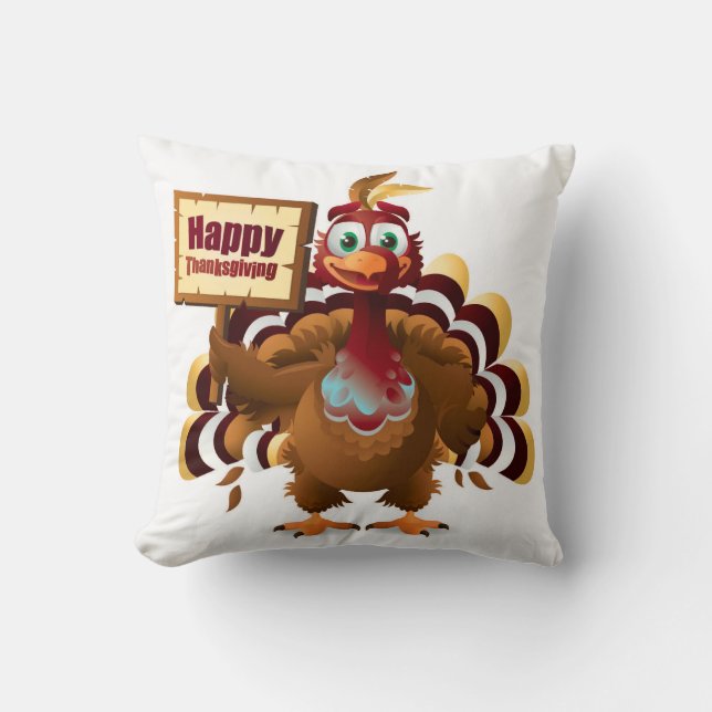Thanksgiving Dekorativ kudde/Turkiet Kudde (Framsida)