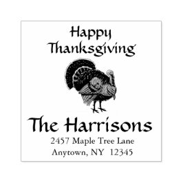 Thanksgiving Design Adress Art Frimärke Stämpel