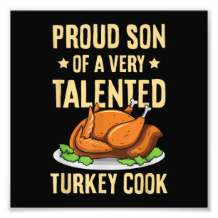 Thanksgiving design för en son till en turkisk koo fototryck