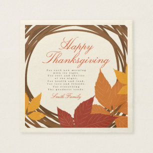 Thanksgiving Dikt Happy thanksgiving Pappersservett