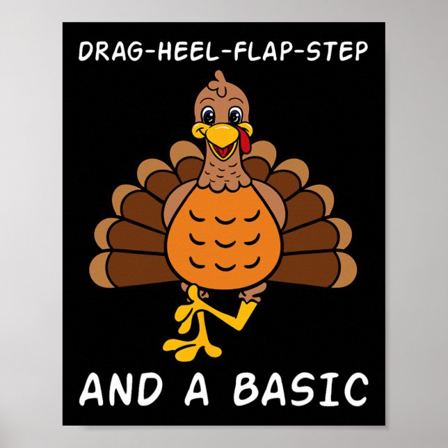 Thanksgiving Dinner Clogdance Turkey Dancing Poster (Framsidan)