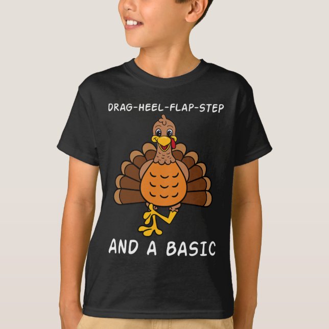 Thanksgiving Dinner Clogdance Turkey Dancing T Shirt (Framsida)
