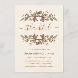THANKSGIVING DINNER INBJUDAN TAKFULLFALL FOLIAGE