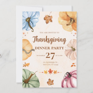 Thanksgiving Dinner Invitation - Let’s Gather Pump Julkort